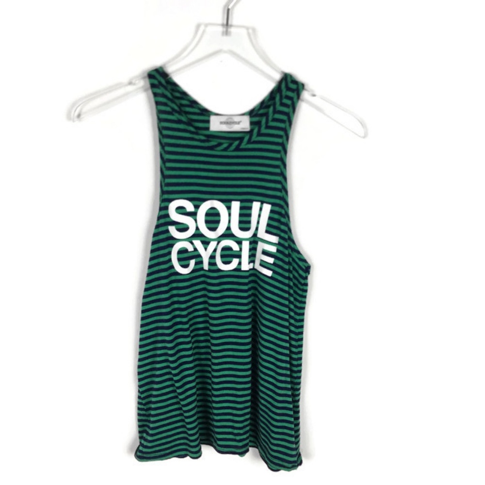 Soulcycle | Striped High Neck Workout Cycling Tank